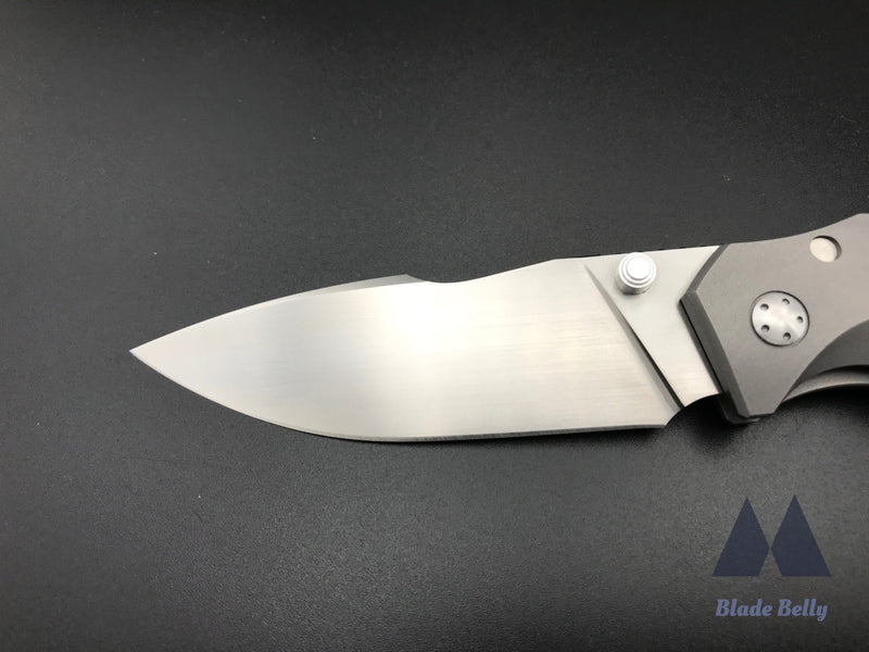 Jason Guthrie Scout - Hand Satin Harpoon Drop Point W/ Ti Speed Holes