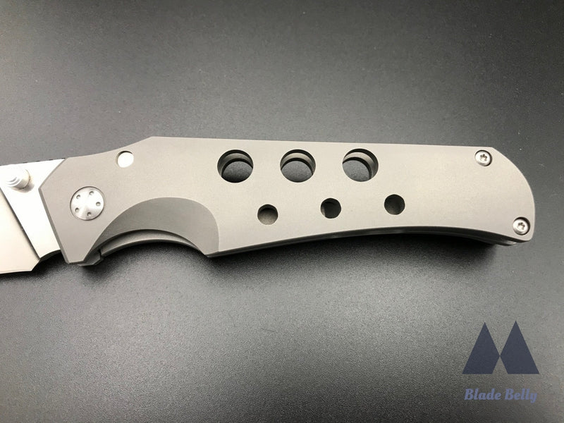 Jason Guthrie Scout - Hand Satin Harpoon Drop Point W/ Ti Speed Holes