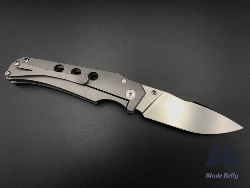 Jason Guthrie Scout - Hand Satin Harpoon Drop Point W/ Ti Speed Holes