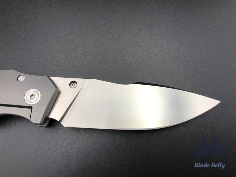 Jason Guthrie Scout - Hand Satin Harpoon Drop Point W/ Ti Speed Holes