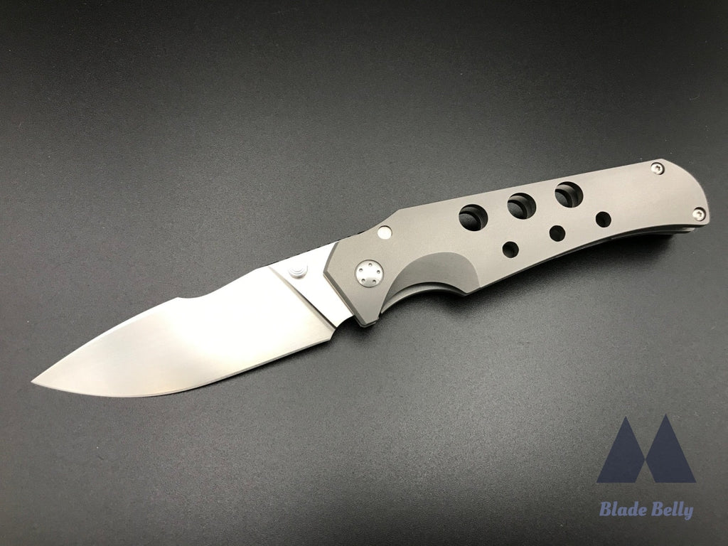 Jason Guthrie Scout - Hand Satin Harpoon Drop Point W/ Ti Speed Holes