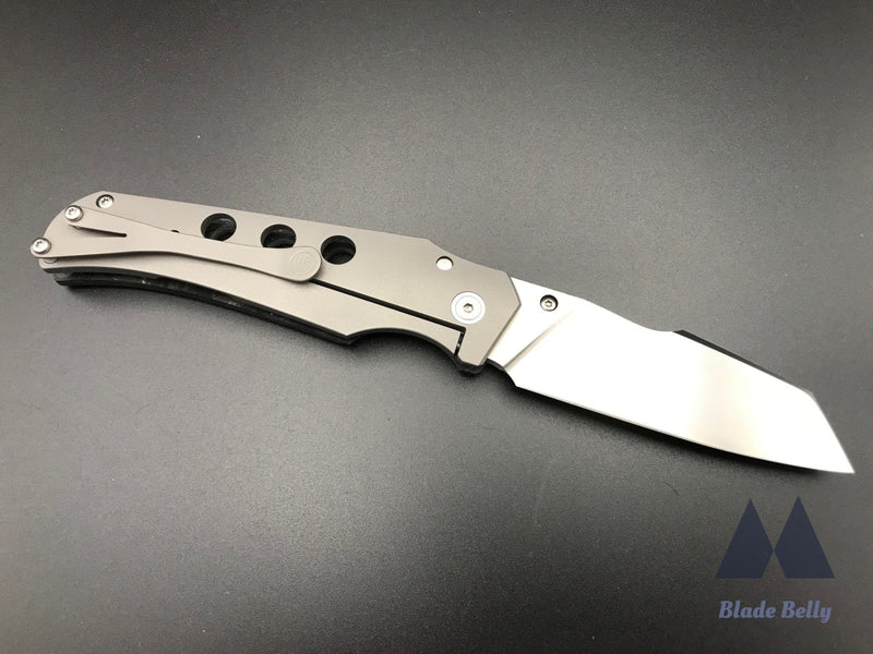 Jason Guthrie Scout - Hand Satin Wharncliffe And Gold Shred Carbon Fiber