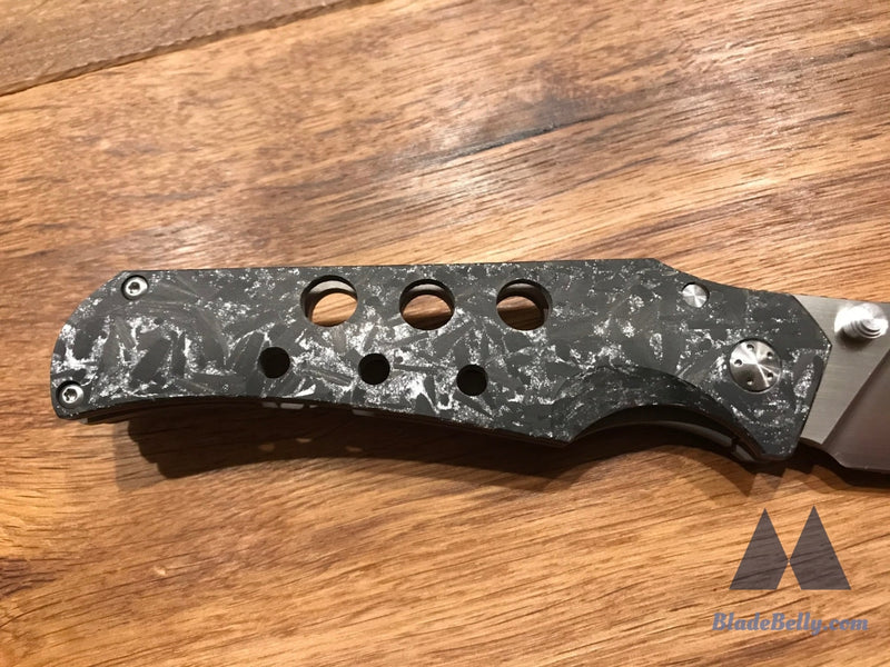 Jason Guthrie Scout (Left Handed) - Wharncliffe Silver Shred Carbon Fiber