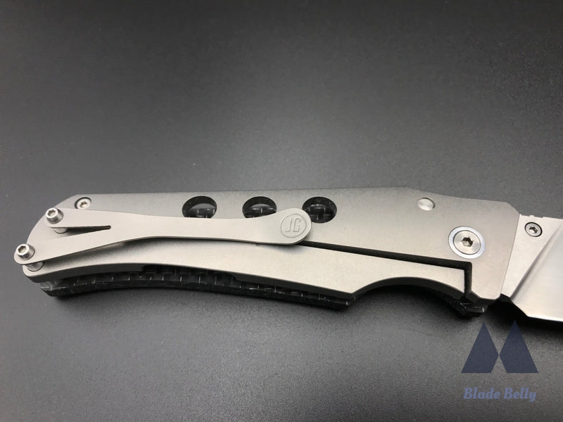 Jason Guthrie Scout - Satin Drop Point And Lightning Strike Carbon Fiber