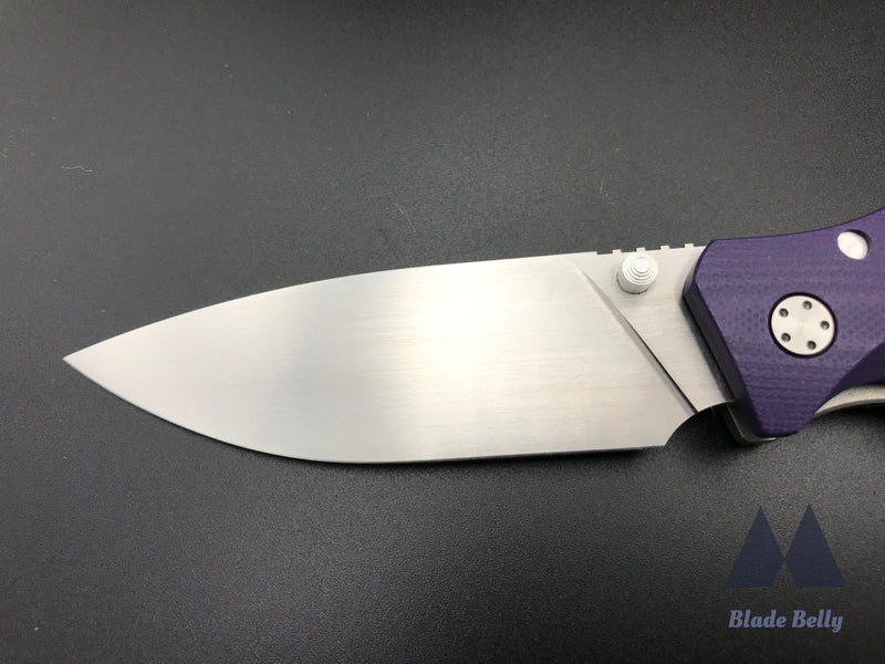 Jason Guthrie Scout - Satin Drop Point And Purple G10