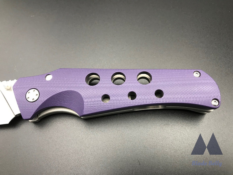 Jason Guthrie Scout - Satin Drop Point And Purple G10