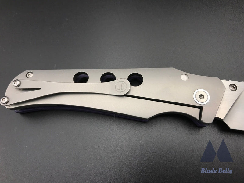 Jason Guthrie Scout - Satin Drop Point And Purple G10