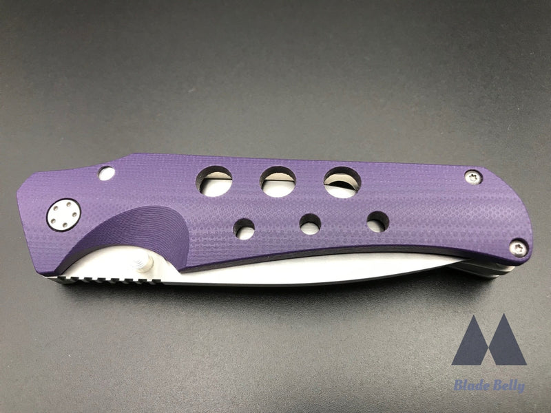 Jason Guthrie Scout - Satin Drop Point And Purple G10