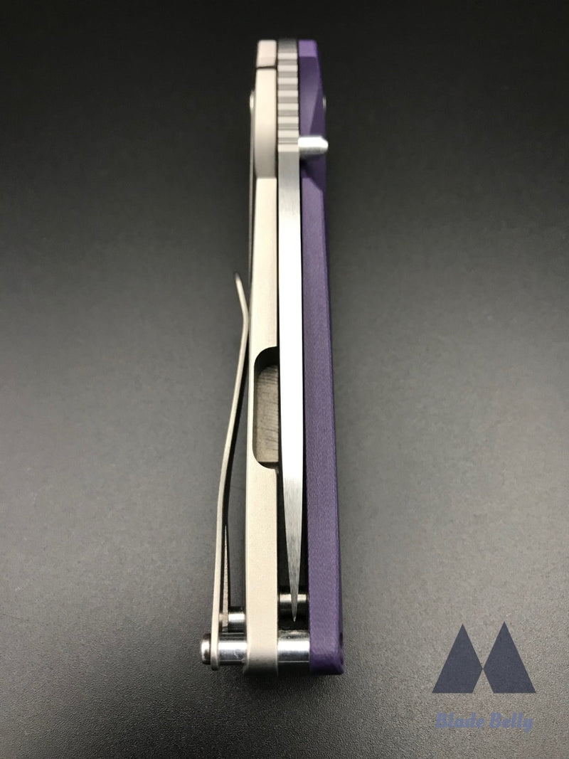 Jason Guthrie Scout - Satin Drop Point And Purple G10