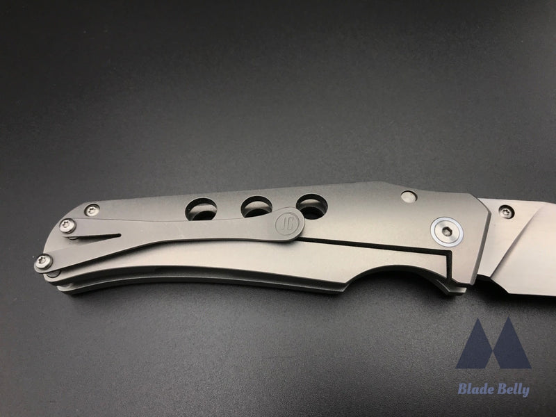 Jason Guthrie Scout - Satin Wharncliffe W/ Titanium Handles