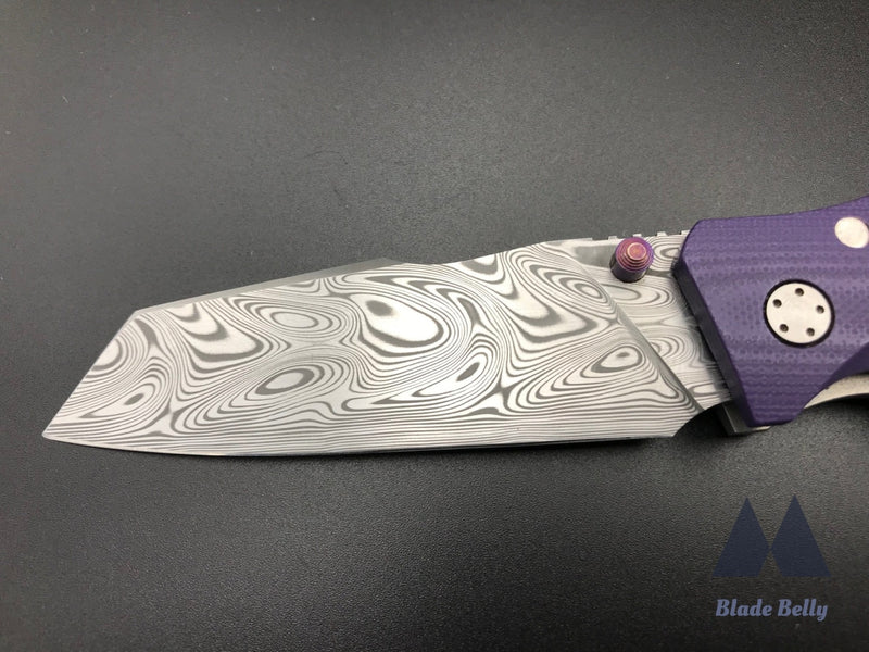 Jg Scout - Damasteel Wharncliffe And Purple G10