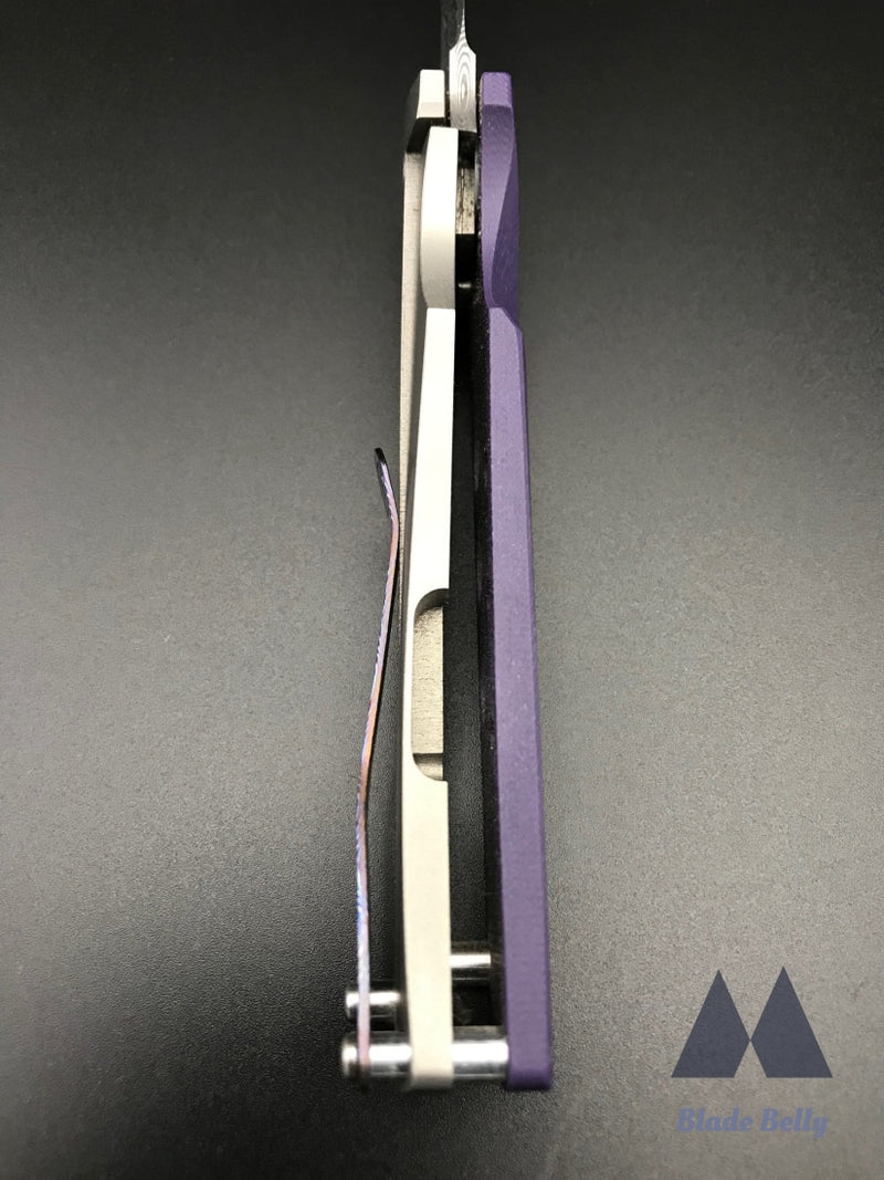 Jg Scout - Damasteel Wharncliffe And Purple G10