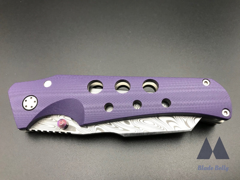 Jg Scout - Damasteel Wharncliffe And Purple G10