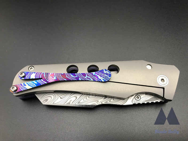 Jg Scout - Damasteel Wharncliffe And Purple G10