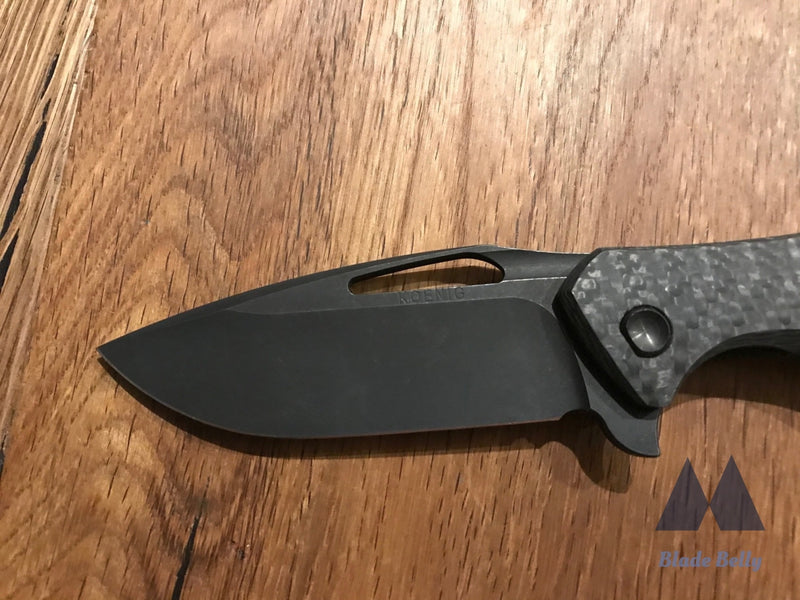 Koenig Arius Blackout - Dlc Drop Point Carbon Fiber Handles And Hardware