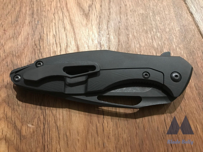 Koenig Arius Blackout - Dlc Drop Point Carbon Fiber Handles And Hardware