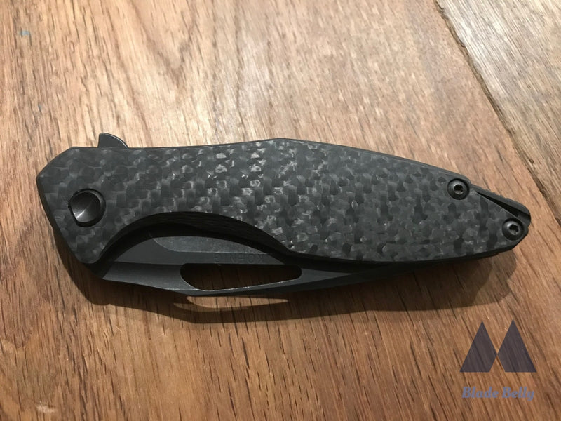 Koenig Arius Blackout - Dlc Drop Point Carbon Fiber Handles And Hardware