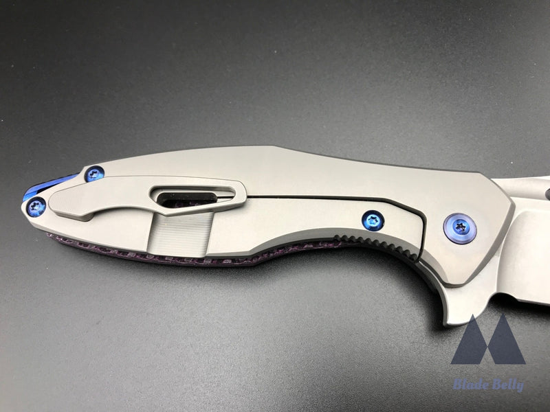 Koenig Arius - Brightwash Drop Point And Purple Twill Carbon Fiber