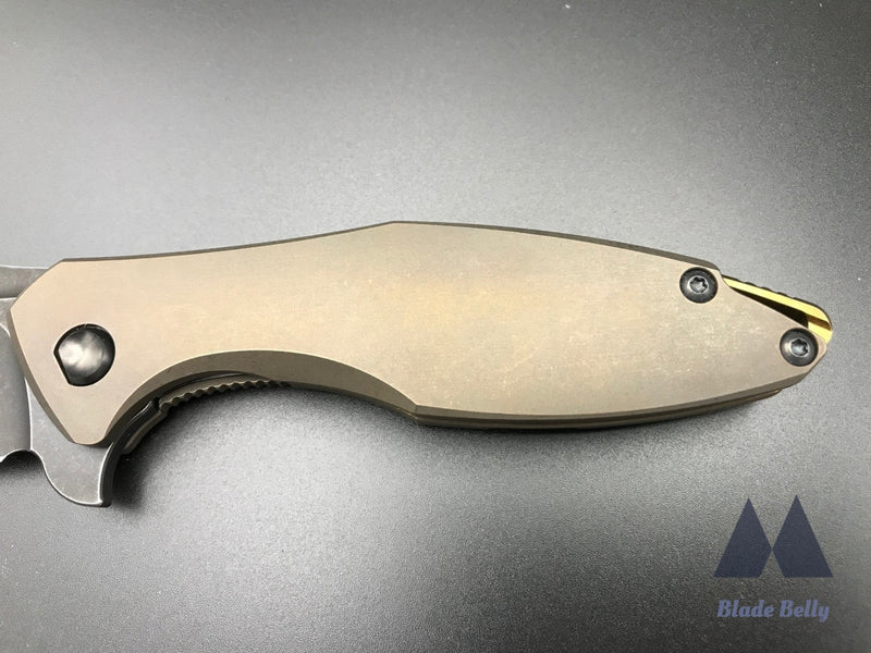 Koenig Arius - Distressed Dlc Drop Point And Bronze Handles