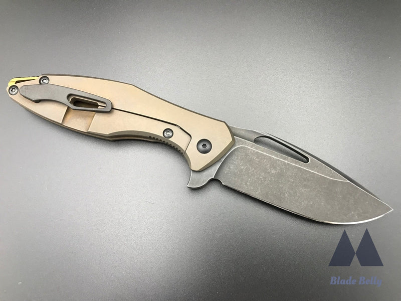 Koenig Arius - Distressed Dlc Drop Point And Bronze Handles