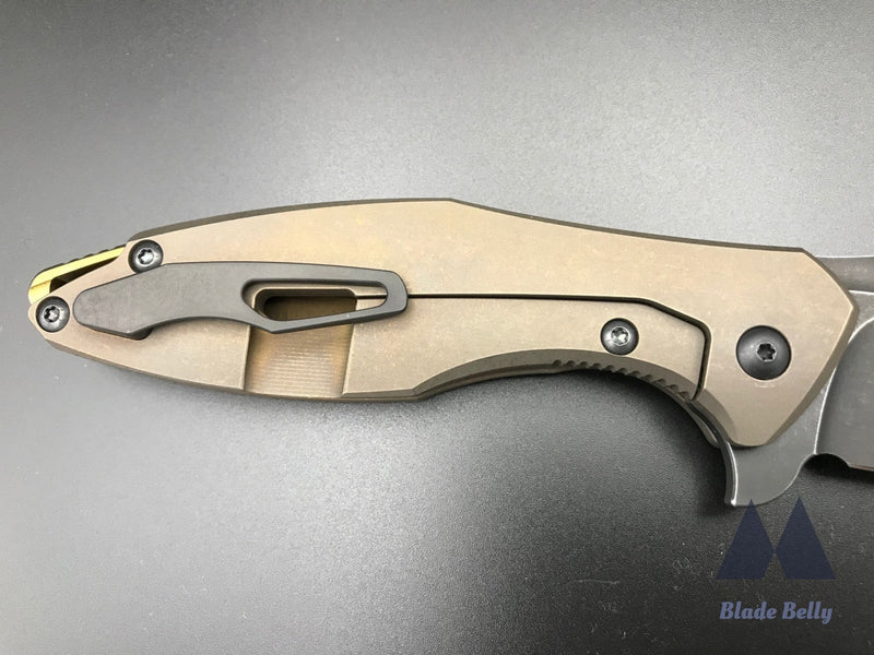 Koenig Arius - Distressed Dlc Drop Point And Bronze Handles