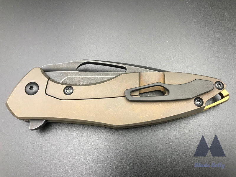 Koenig Arius - Distressed Dlc Drop Point And Bronze Handles