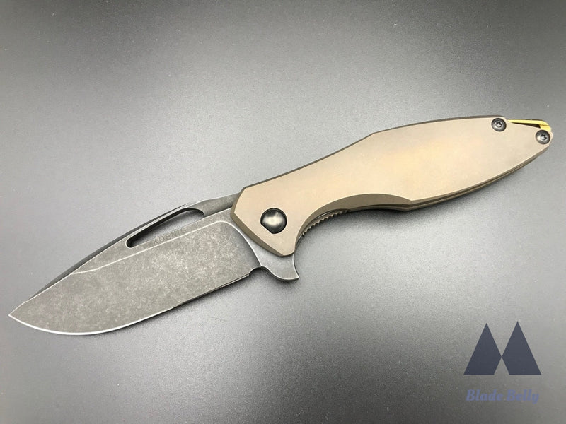 Koenig Arius - Distressed Dlc Drop Point And Bronze Handles