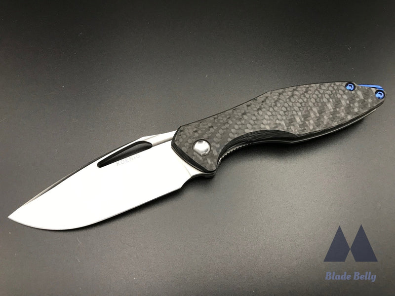 Koenig Arius - Flipper Delete Burnished Drop Point And Carbon Fiber