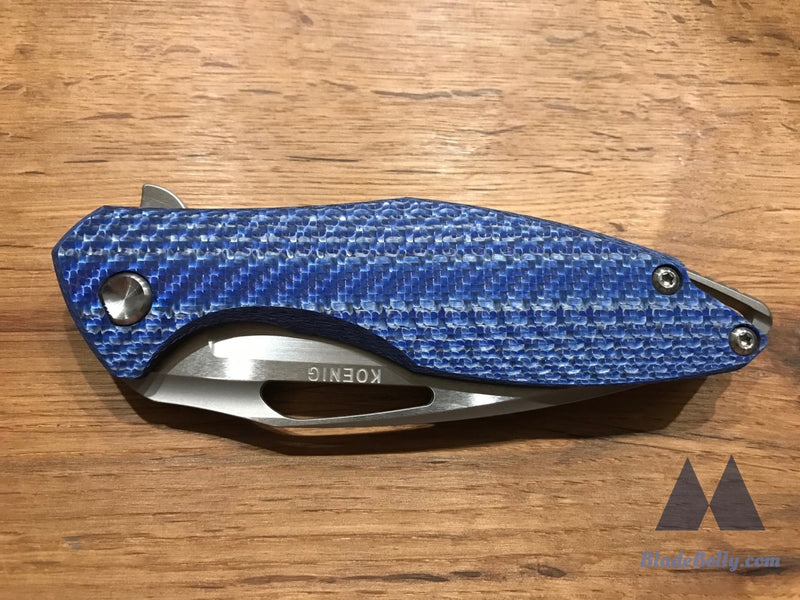 Koenig Arius - Hand Rub Blue Twill Carbon Fiber With Lightening Pockets