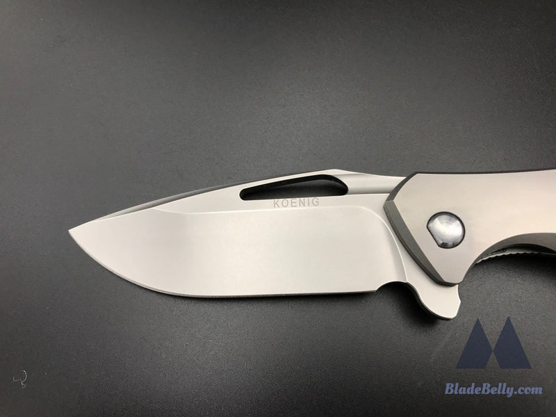 Koenig Arius - M390 Stonewashed With Smooth Ti And Lightening Pockets