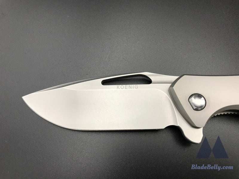 Koenig Arius - M390 Stonewashed With Smooth Ti And Lightening Pockets