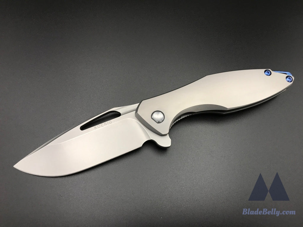 Koenig Arius - M390 Stonewashed With Smooth Ti And Lightening Pockets