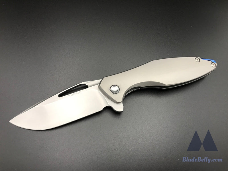 Koenig Arius - M390 Stonewashed With Smooth Ti And Lightening Pockets