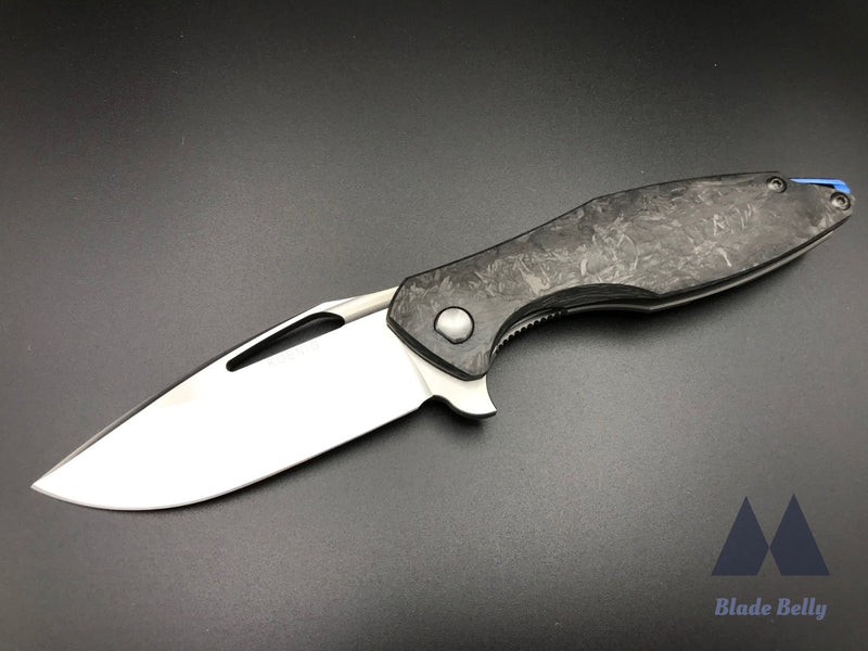 Koenig Arius - Satin Blade W/ Marbled Carbon Fiber Handle