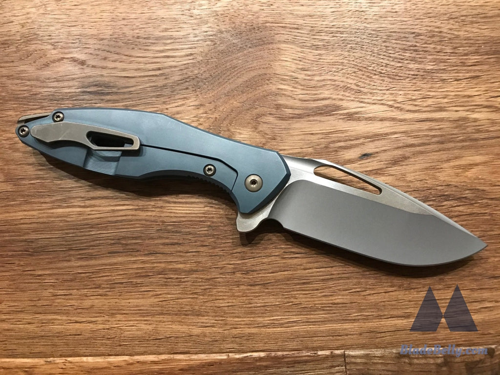 Koenig Arius - Satin Flats Matte Blue Scales Lightening Pockets