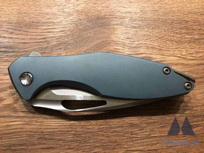 Koenig Arius - Satin Flats Matte Blue Scales Lightening Pockets