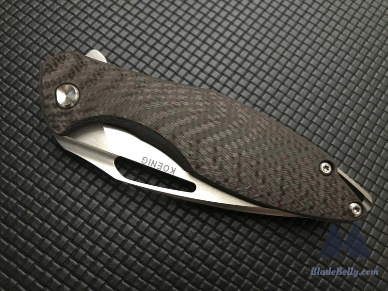 Koenig Arius - Satin Flats Red Textured Carbon Fiber