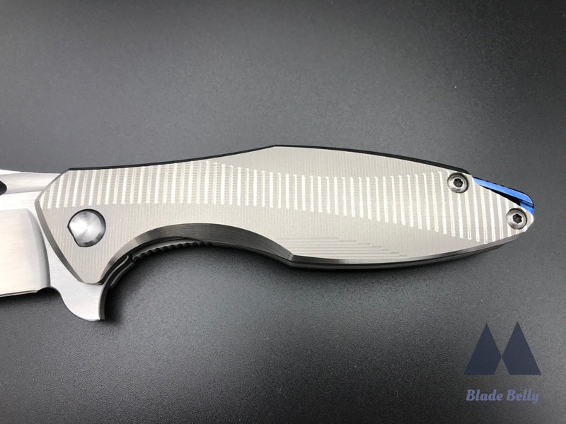 Koenig Arius Style 57 - Hand Rub Drop Point W/ Textured Ti Handles