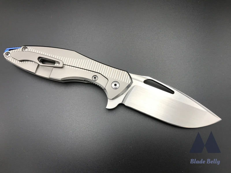 Koenig Arius Style 57 - Hand Rub Drop Point W/ Textured Ti Handles