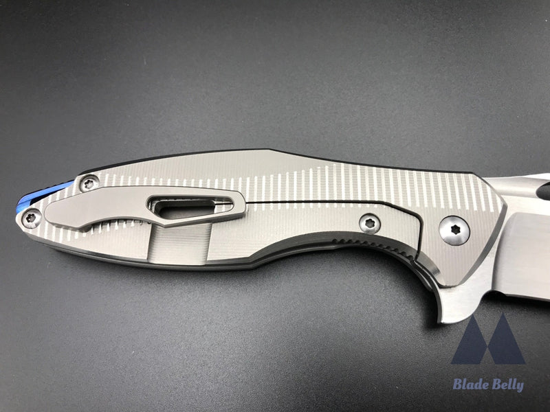 Koenig Arius Style 57 - Hand Rub Drop Point W/ Textured Ti Handles