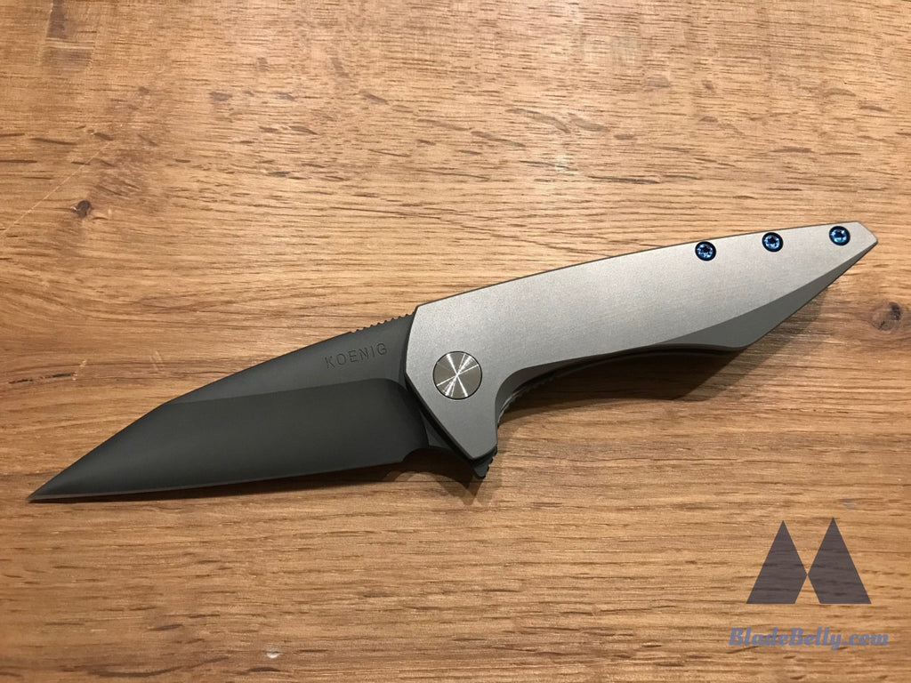 Koenig Goblin - Polished Dlc Blade With Blue Hardware