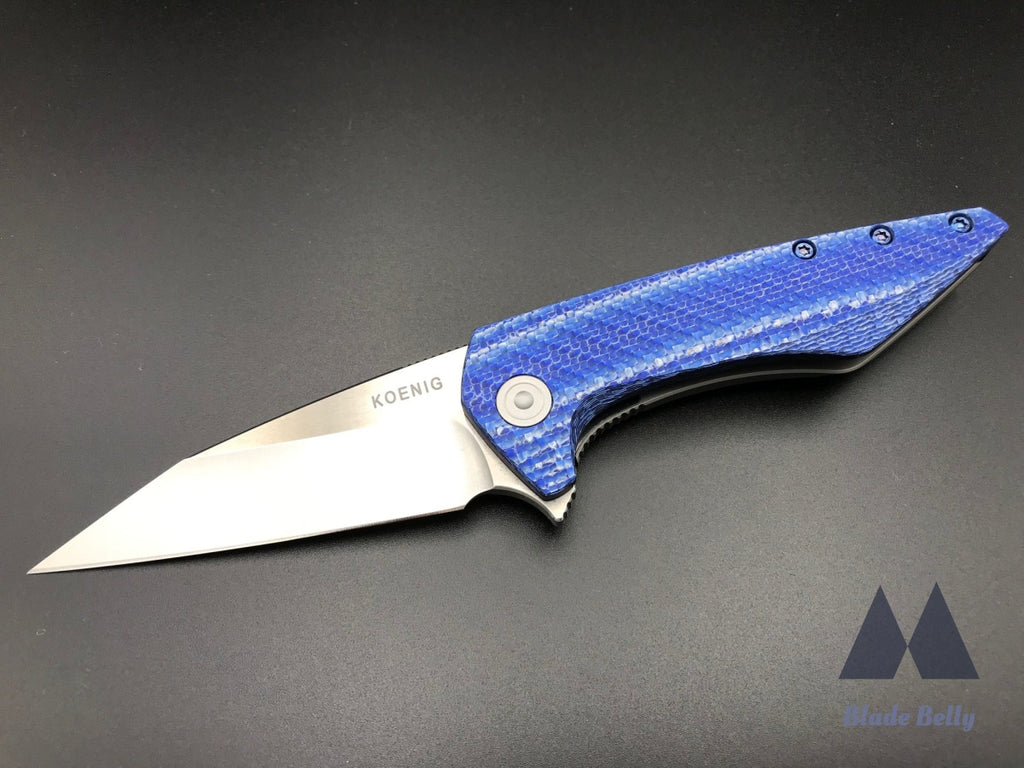 Koenig Mini Goblin - Burnish Blade W/ Polished Flats And Carbon Twill