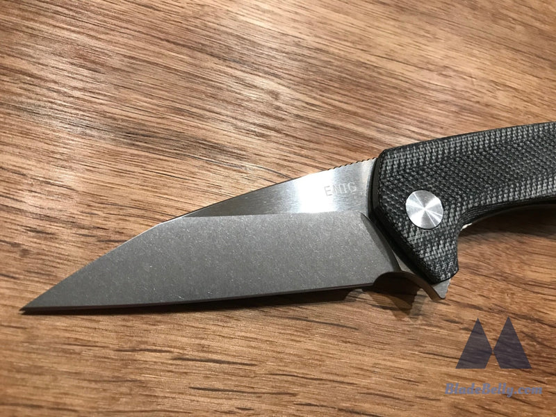 Koenig Mini Goblin - Burnished Satin Flats With Black Micarta