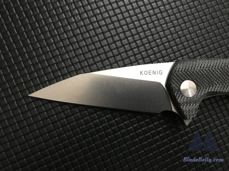 Koenig Mini Goblin - Burnished Satin Flats With Black Micarta