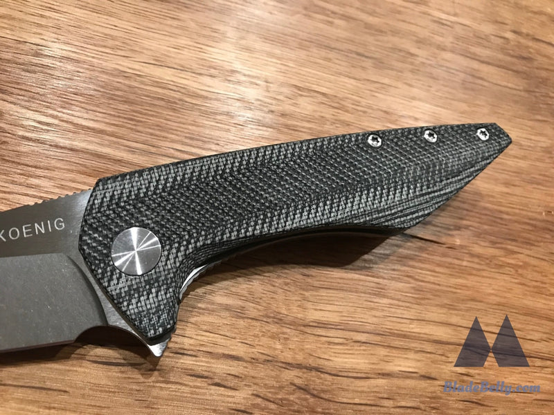 Koenig Mini Goblin - Burnished Satin Flats With Black Micarta