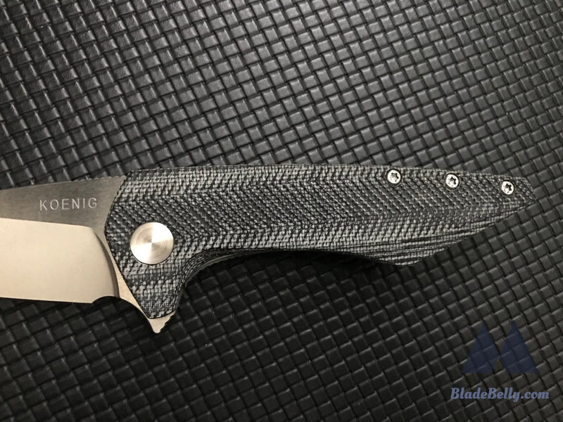 Koenig Mini Goblin - Burnished Satin Flats With Black Micarta