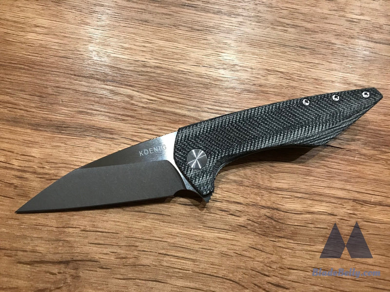 Koenig Mini Goblin - Burnished Satin Flats With Black Micarta