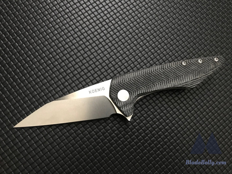 Koenig Mini Goblin - Burnished Satin Flats With Black Micarta