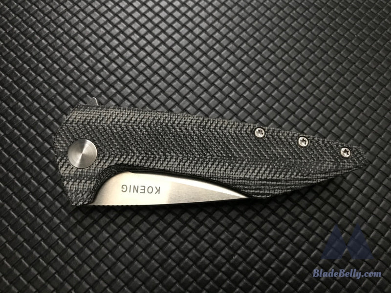 Koenig Mini Goblin - Burnished Satin Flats With Black Micarta