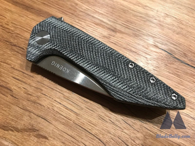 Koenig Mini Goblin - Burnished Satin Flats With Black Micarta